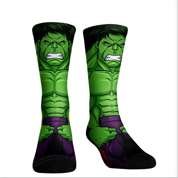 Unisex Super hero The Hulk Crew Socks, One Size - Picture 1 of 1